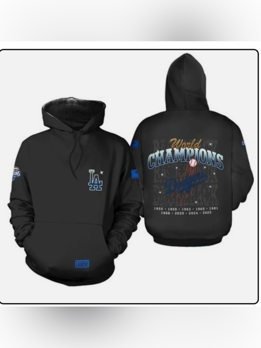 2026 Dodgers Back To Back World Champions Hoodie SGA MED New Rare